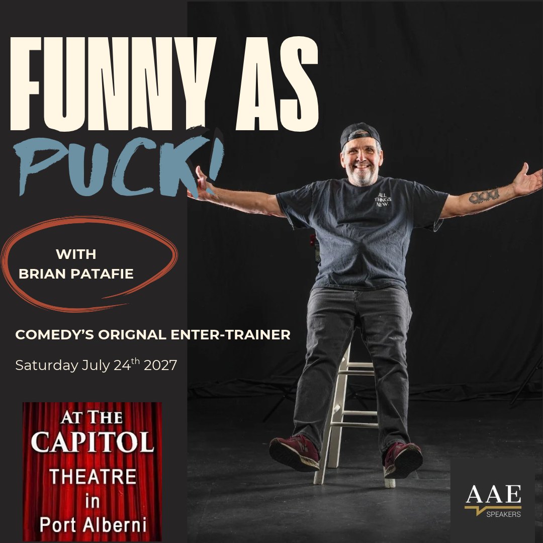 Funny as Puck! with Brian Patafie, Comedy’s Original Enter-Trainer, Saturday, July 24, 2027 at The Capitol Theatre