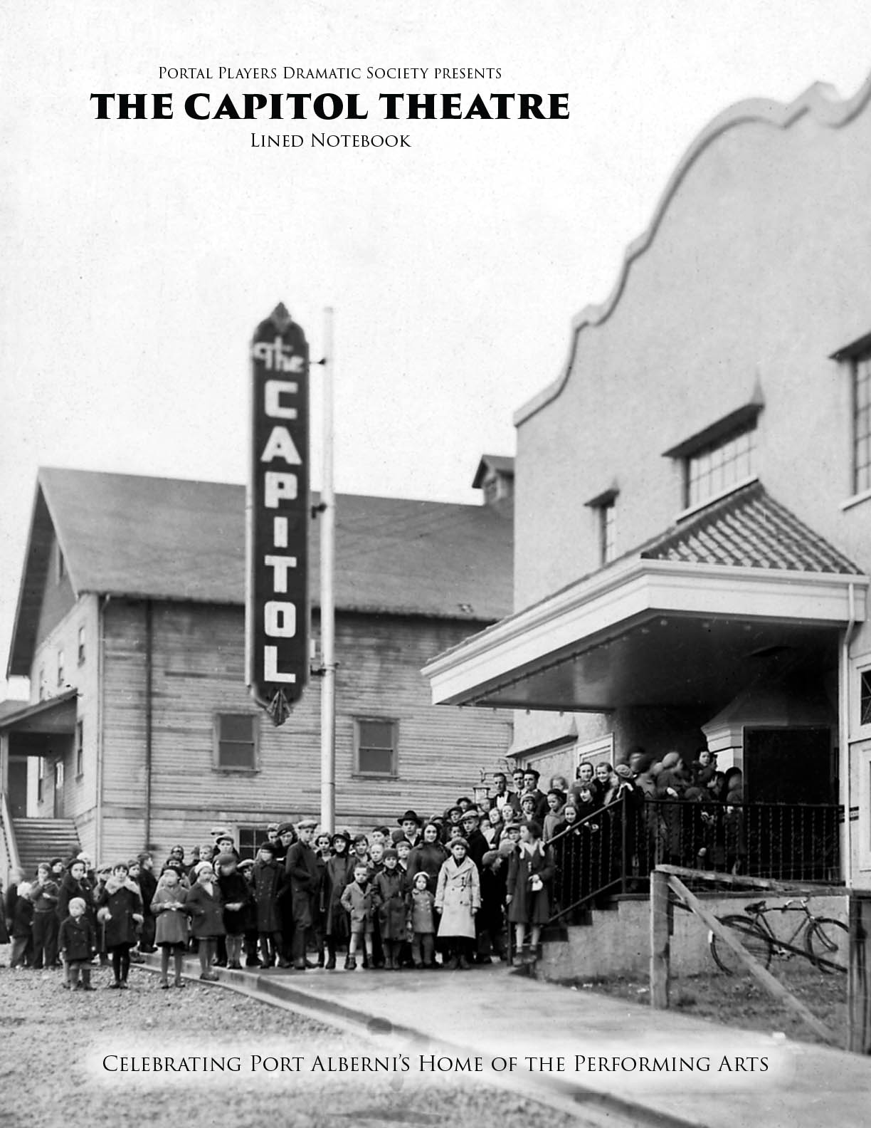 The Capitol Theatre Lined Notebook cover, showing the theatre on opening day in 1936
